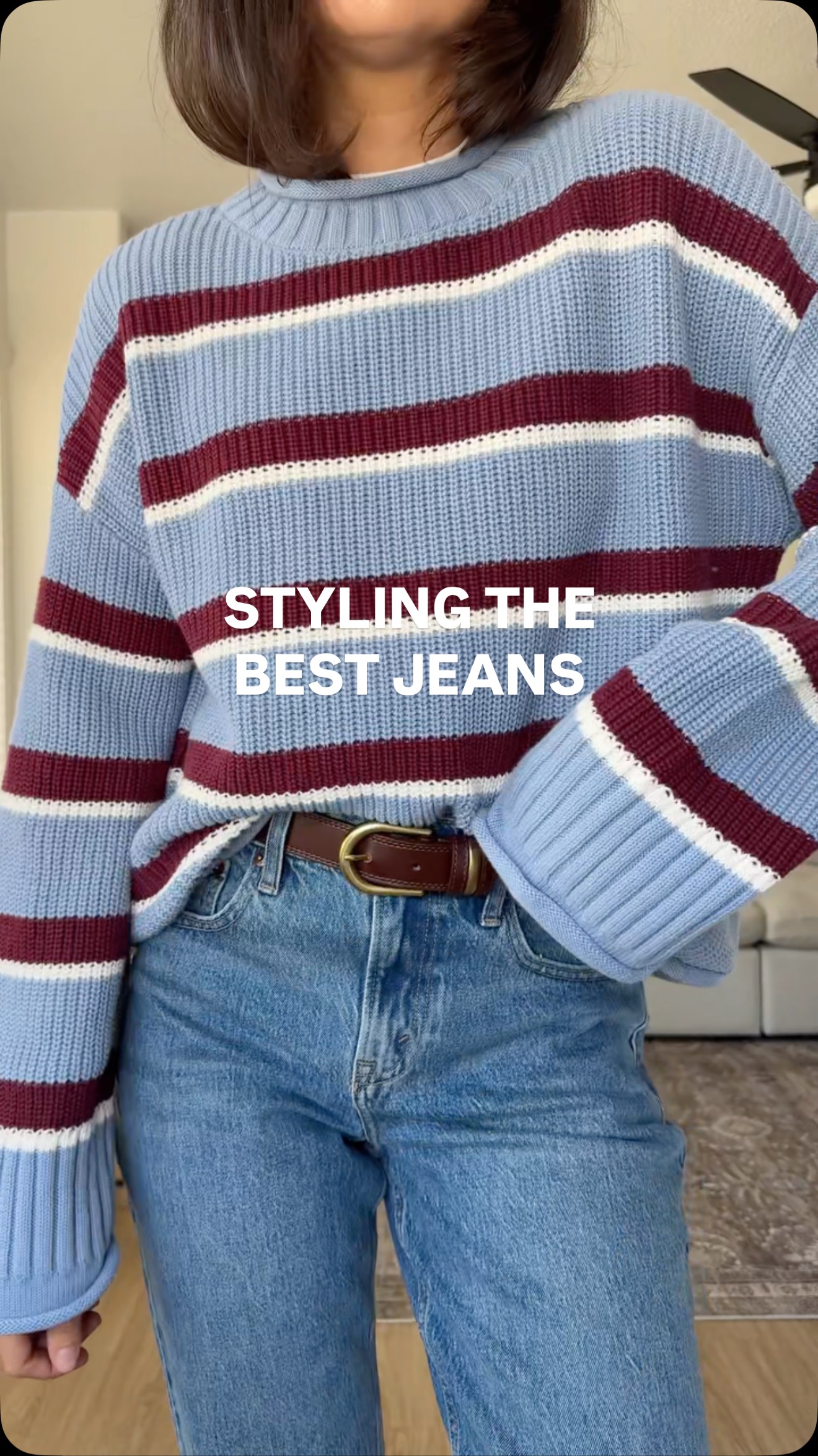 jeans you actually feel good in 👏🏼 comment “YES” for outfit links and use my code AFCASSIE for an extra 15% off at Abercrombie this weekend! #easyoutfits #abercrombiestyle