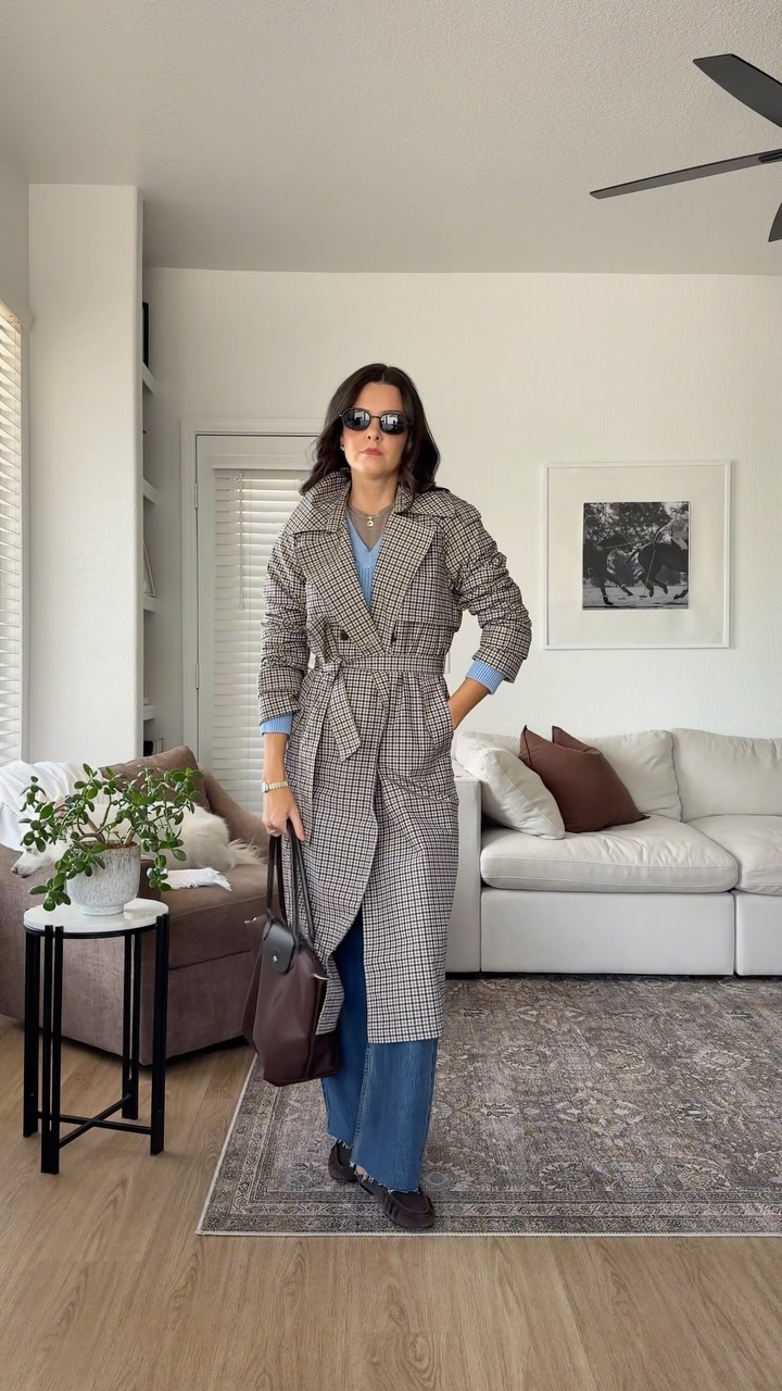 couldn’t wait to style this trench 🫶🏼 comment “yes” for outfit details and sizing! day 5 of 10 days of fall outfits! #falloutfitideas #outfitideas