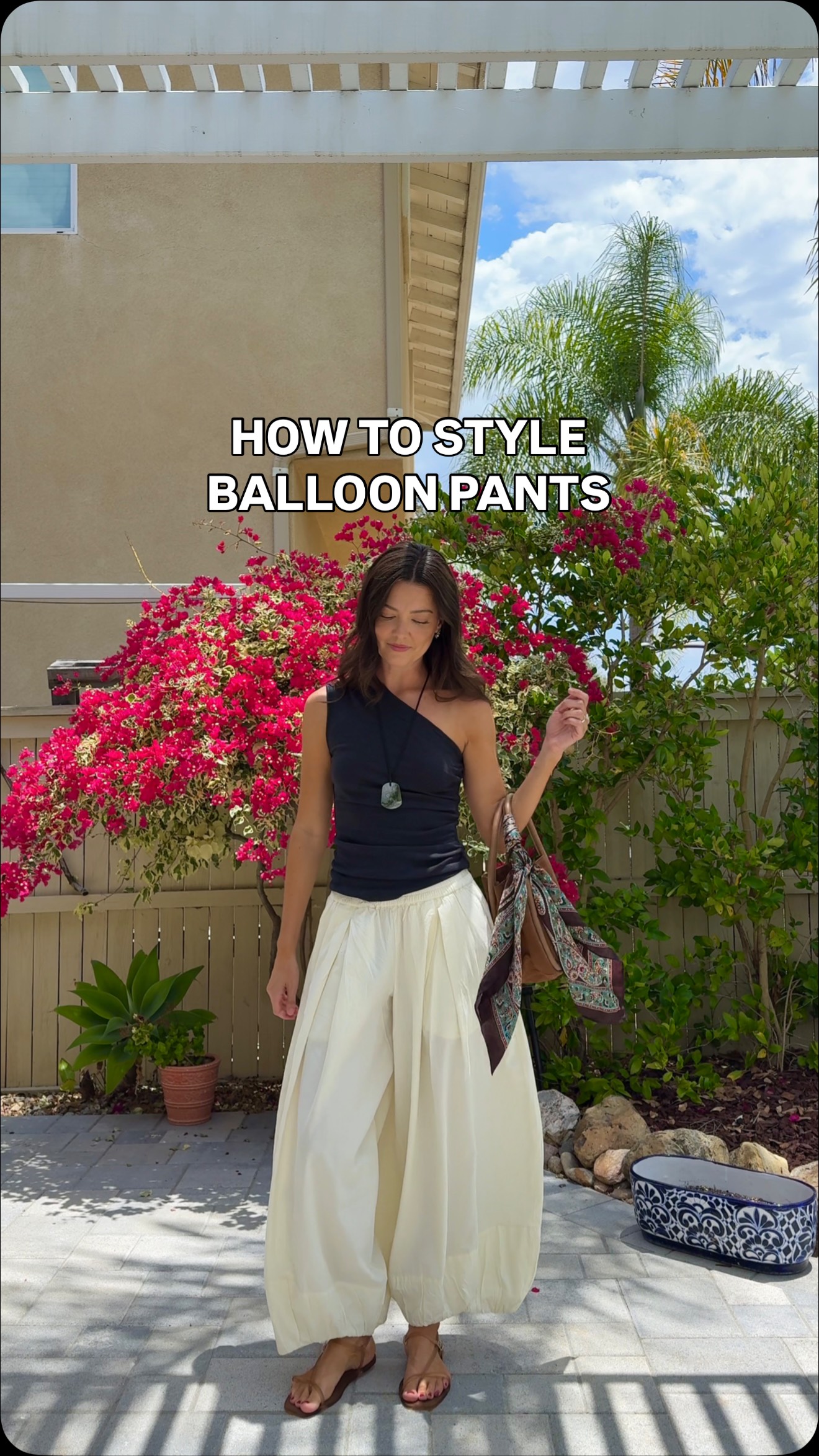 4 easy ways to style balloon pants 💫 comment “YES” for links to these outfits, also saved to my LTK! these balloon pants are so fun, I love styling them with simple staples and then elevating with fun accessories! @freepeople