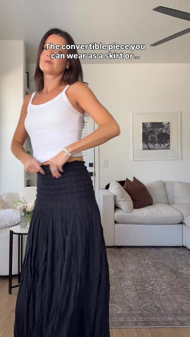 The convertible skirt/dress your closet is missing ✨ Comment “yes” for links, also saved to my LTK with sizing!