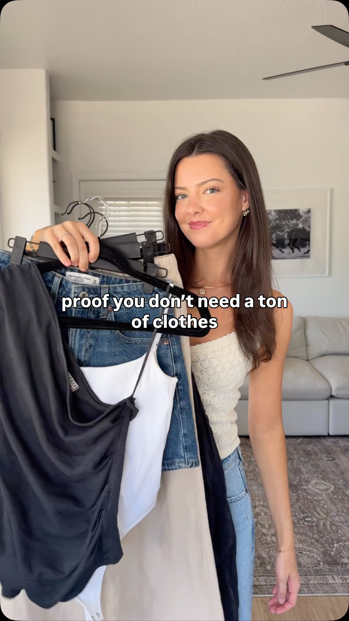 With just 10 good closet staples, you can have tons of outfits for the summer to fall transition 🤍✨ proof that more isn’t always better, versatility is key! Comment “YES” for links to these outfits, also saved to my LTK! 

Items used:
Denim shorts
White drawstring shorts
Tan wide leg pants
Black maxi skirt 
Black tank top
White bodysuit 
Black strapless top 
Blue blouse
Blue sweater
White button down